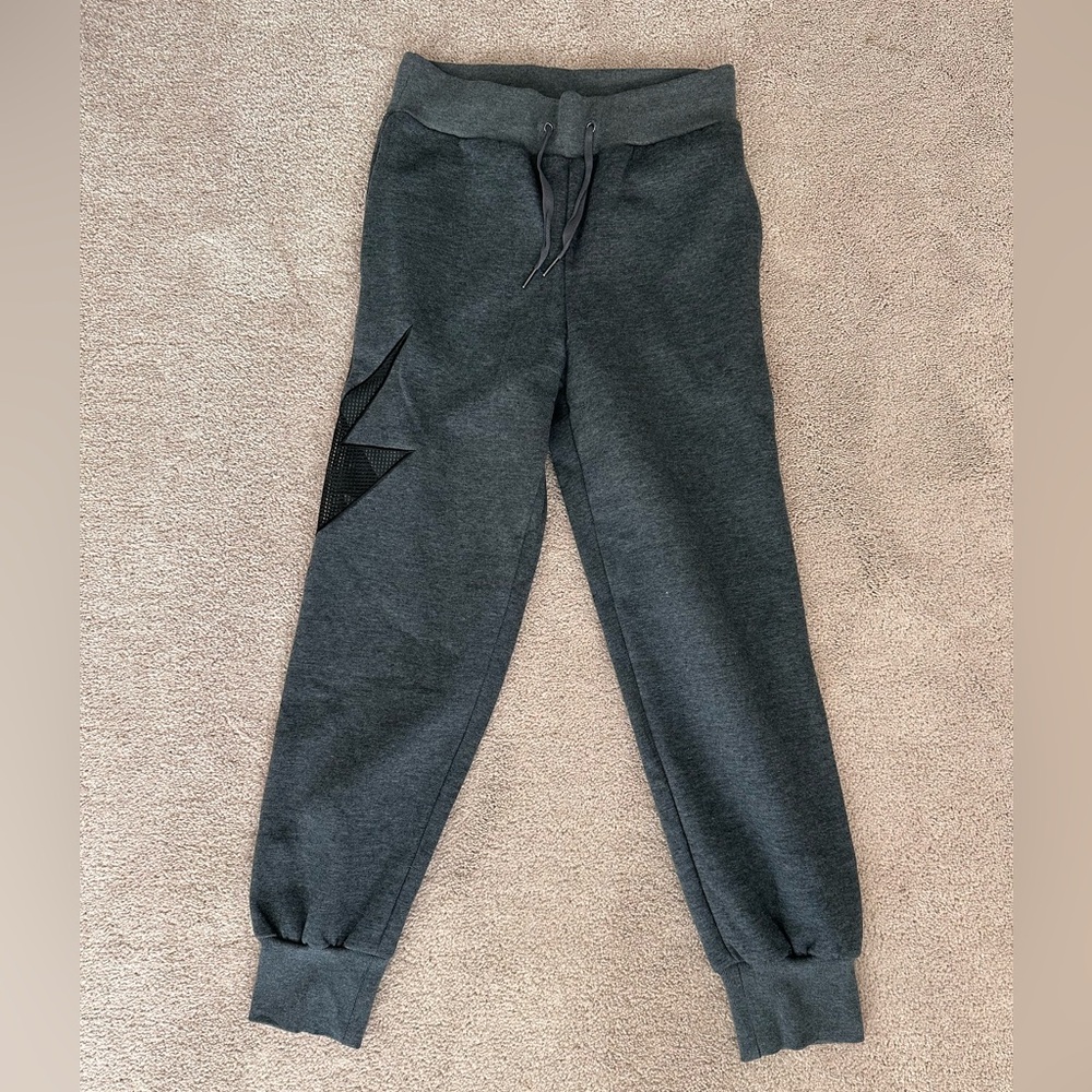 Electric Yoga Charcoal Joggers with Black Mesh Detail